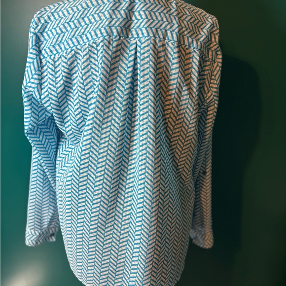 Studio Works Turquoise and White Patterned Top - Picture 3 of 6